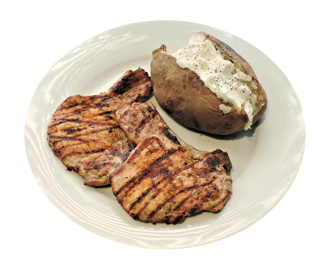 Chef Annalyn Frame Pork Chops Potato Meal Dish Food - flutie8211 / Pixabay